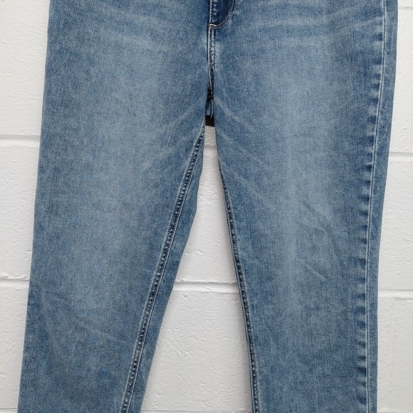 Kut From The Kloth Naomi High Rise Crop Straight Leg Jeans 10 Blue Denim 30x25 - Picture 3 of 16